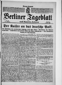 Der Kaiser an das deutsche Volk