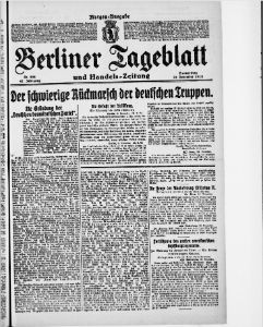 Die Gründung der DDP und der schwierige Rückmarsch der deutschen Truppen