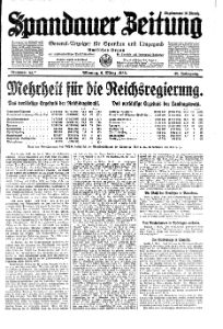 Vorläufige Ergebnisse der Reichtagswahl
