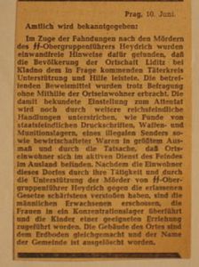 Das Massaker von Lidice