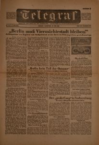 Berlin kein Teil der Ostzone